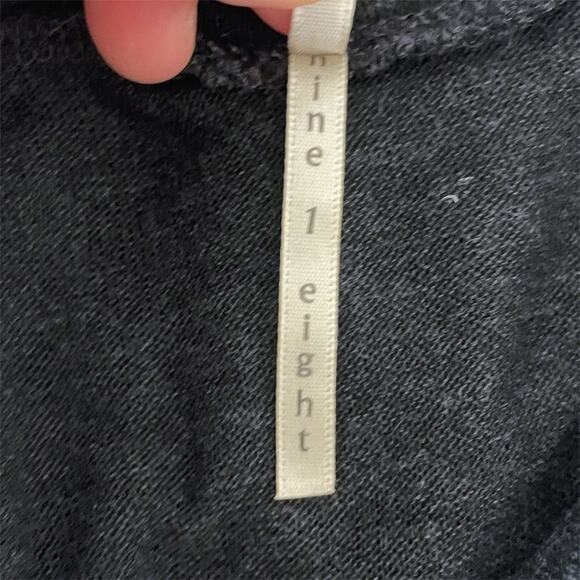 NINE 1 EIGHT Incredibly Soft Batwing Cowl Neck Top Charcoal Gray Sz L - Picture 7 of 8